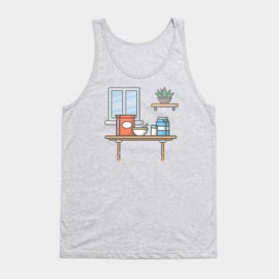 Breakfast time cartoon Tank Top